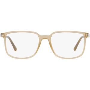 imagePersol Mens PO3275V Rectangular Prescription Eyewear FramesBeige OpalDemo Lens