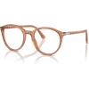 image:imagePersol Unisex Po3353v Round SunglassesTransparent BrownDemo Lens
