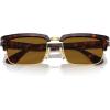 image:imagePersol Unisex Po3354s Rectangular SunglassesTortoise BrownGoldBrown