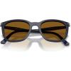image:imagePersol Unisex Po3355s Square SunglassesMilky Depths BlueBrown