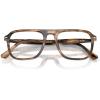 image:imagePersol Unisex Po3359v Jacques Square Prescription Eyewear FramesStriped Black  Transparent GreyishDemo Lens