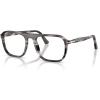 image:imagePersol Unisex Po3359v Jacques Square Prescription Eyewear FramesStriped BlackDemo Lens