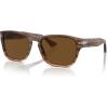 image:imagePersol womens Po3341s Square SunglassesStriped Brown Gradient GreenPolarized Brown