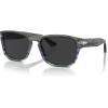 image:imagePersol womens Po3341s Square SunglassesStriped Grey Gradient BluePolarized Dark Grey