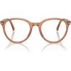 image:imagePersol Unisex Po3353v Round SunglassesTransparent BrownDemo Lens