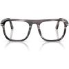 image:imagePersol Unisex Po3359v Jacques Square Prescription Eyewear FramesStriped BlackDemo Lens