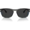 Striped Grey Gradient Blue/Polarized Dark Grey