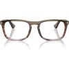 image:imagePersol womens Po3344v Square SunglassesStriped Brown Gradient RedDemo Lens