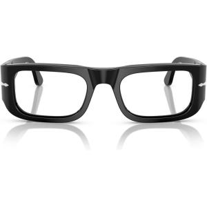 image:imagePersol Po3362v Wes Square Prescription Eyewear FramesBlackDemo Lens