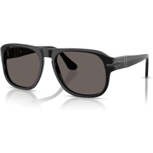 image:imagePersol Unisex Po3310s Jean Square SunglassesBlackDark Grey