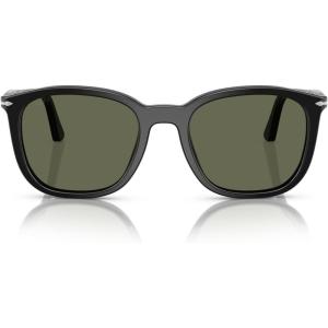image:imagePersol Unisex Po3355s Square SunglassesBlackPolarized Green