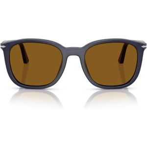 image:imagePersol Unisex Po3355s Square SunglassesMilky Depths BlueBrown