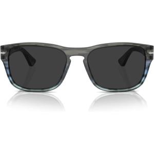 image:imagePersol womens Po3341s Square SunglassesStriped Grey Gradient BluePolarized Dark Grey