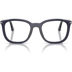 image:imagePersol womens Po3355v Square Prescription Eyewear FramesMilky Depths BlueDemo Lens