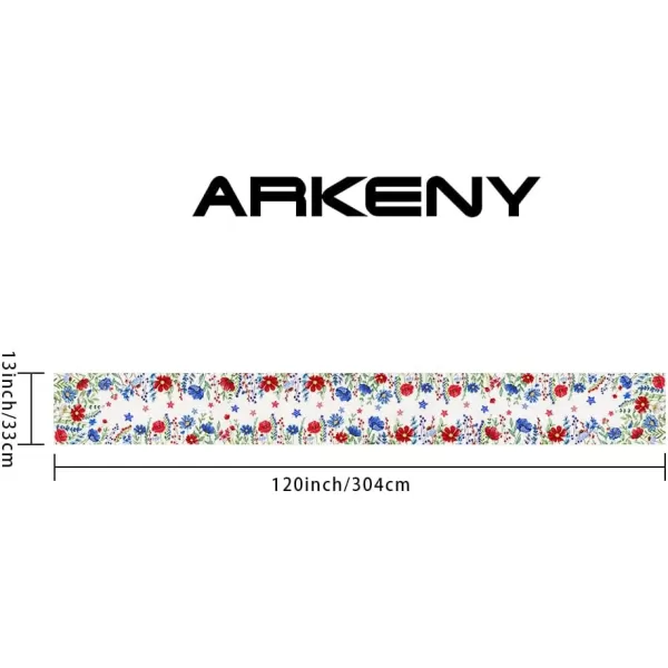 ARKENY 4th of July Memorial Day Placemats 12x18 Inches Set of 4 Floral Eucalyptus Leaves Holiday Farmhouse Burlap Indoor Patriotic Independence Table Mats Decor for Home Party AP6134Offwhite