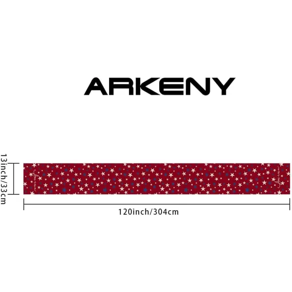 ARKENY 4th of July Memorial Day Placemats 12x18 Inches Set of 4 Freedom Stars Firework Holiday Farmhouse Burlap Indoor Patriotic Independence Table Mats Decor for Home Party AP6124Red