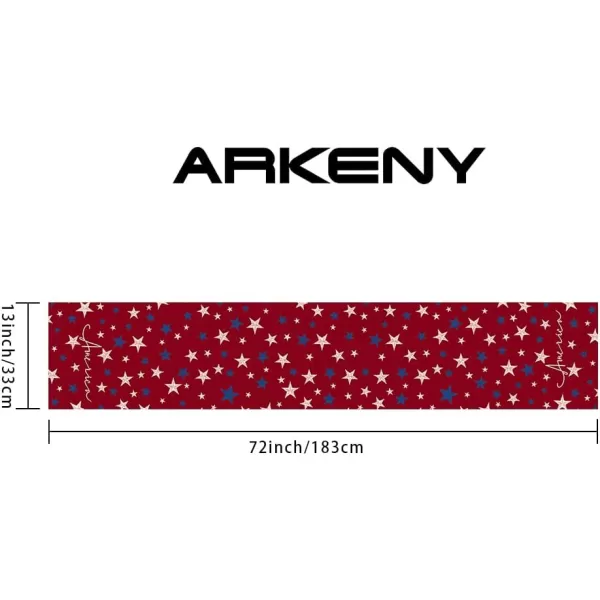 ARKENY 4th of July Memorial Day Placemats 12x18 Inches Set of 4 Freedom Stars Firework Holiday Farmhouse Burlap Indoor Patriotic Independence Table Mats Decor for Home Party AP6124Red