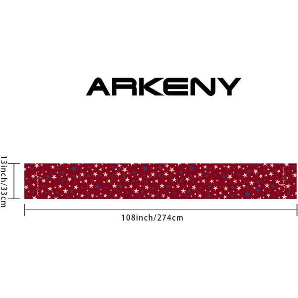 ARKENY 4th of July Memorial Day Placemats 12x18 Inches Set of 4 Freedom Stars Firework Holiday Farmhouse Burlap Indoor Patriotic Independence Table Mats Decor for Home Party AP6124Red