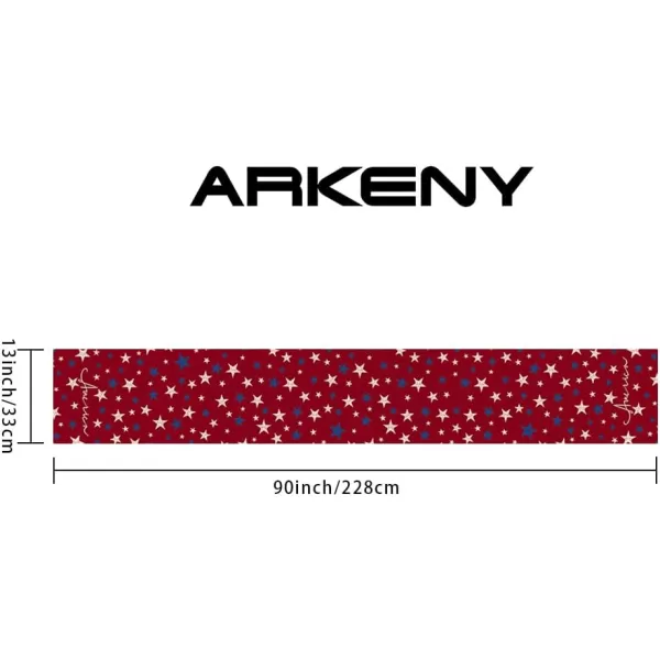 ARKENY 4th of July Memorial Day Placemats 12x18 Inches Set of 4 Freedom Stars Firework Holiday Farmhouse Burlap Indoor Patriotic Independence Table Mats Decor for Home Party AP6124Red