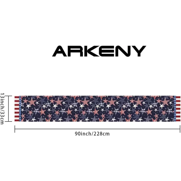 ARKENY 4th of July Memorial Day Placemats 12x18 Inches Set of 4 Star American Flag Holiday Farmhouse Burlap Indoor Kitchen Dining Patriotic Independence Table Mats Decor for Home Party AP6204Blue