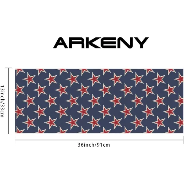 ARKENY 4th of July Memorial Day Placemats 12x18 Inches Set of 4 Star Holiday Farmhouse Blue Burlap Indoor Kitchen Dining Patriotic Independence Table Mats Decor for Home Party AP6194Blue