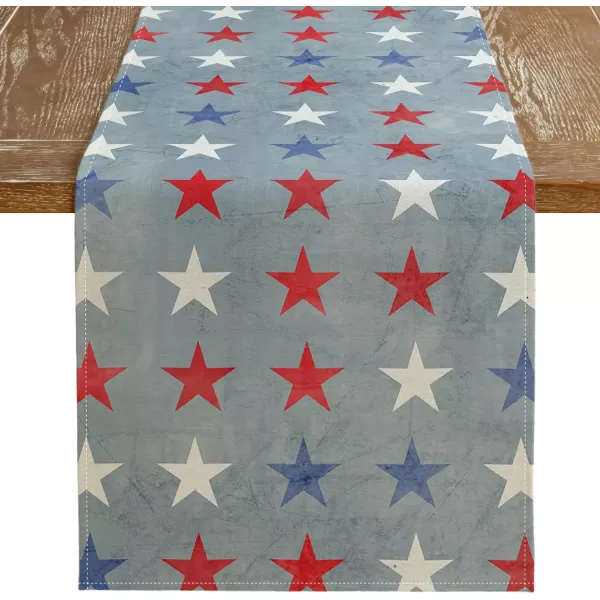 ARKENY 4th of July Memorial Day Placemats 12x18 Inches Set of 4 Star Holiday Farmhouse Blue Burlap Indoor Kitchen Dining Patriotic Independence Table Mats Decor for Home Party AP6194Grayish Blue