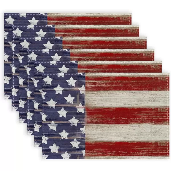 ARKENY 4th of July Memorial Day Table Runner 13x120 Inches Star American Flag Holiday Farmhouse Stripe Burlap Indoor Kitchen Dining Patriotic Independence Table Decorations for Home Party AT220120Red