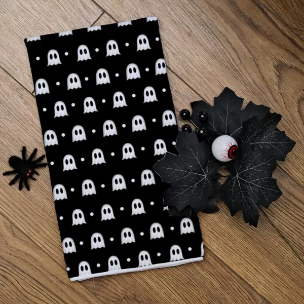 ARKENY Halloween Kitchen Dish Towels Set of 2Black Ghost Bowknot 18x26 Inch Drying DishclothFarmhouse Home Decoration AD132Black Farmhouse 3