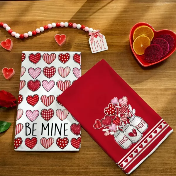 ARKENY Valentine Day Kitchen Towels Set of 2Heart Balloon Vase Love Dish Towels 18x26 Inch Drying DishclothFarmhouse Home Wedding Decoration AD160ARKENY Valentine Day Kitchen Towels Set of 2Heart Balloon Vase Love Dish Towels 18x26 Inch Drying DishclothFarmhouse Home Wedding Decoration AD160