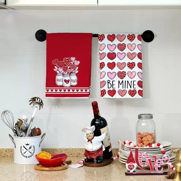 ARKENY Valentine Day Kitchen Towels Set of 2Heart Balloon Vase Love Dish Towels 18x26 Inch Drying DishclothFarmhouse Home Wedding Decoration AD160ARKENY Valentine Day Kitchen Towels Set of 2Heart Balloon Vase Love Dish Towels 18x26 Inch Drying DishclothFarmhouse Home Wedding Decoration AD160