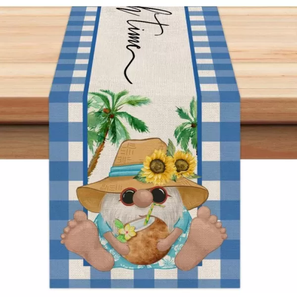 ARKENY Summer Seaside Beach Gnomes Coconut Tree Table Runner 13x72 InchesSeasonal Burlap Blue Buffalo Plaid Farmhouse Indoor Kitchen Dining Table Decoration for Home PartyARKENY Summer Seaside Beach Gnomes Coconut Tree Table Runner 13x72 InchesSeasonal Burlap Blue Buffalo Plaid Farmhouse Indoor Kitchen Dining Table Decoration for Home Party