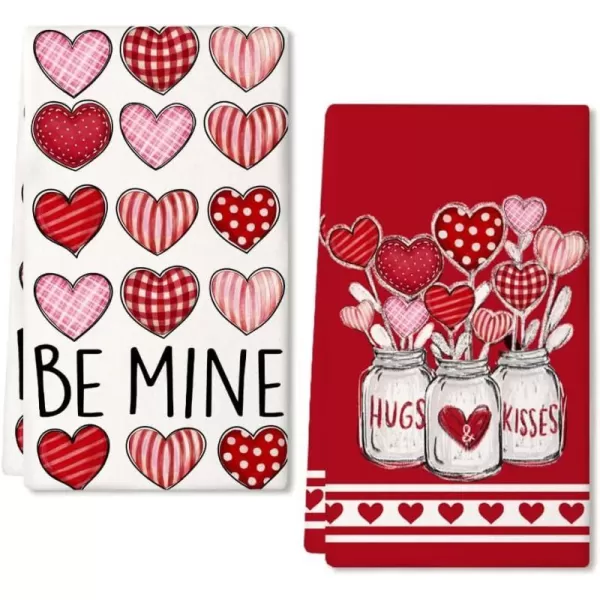 ARKENY Valentine Day Kitchen Towels Set of 2Heart Balloon Vase Love Dish Towels 18x26 Inch Drying DishclothFarmhouse Home Wedding Decoration AD160ARKENY Valentine Day Kitchen Towels Set of 2Heart Balloon Vase Love Dish Towels 18x26 Inch Drying DishclothFarmhouse Home Wedding Decoration AD160