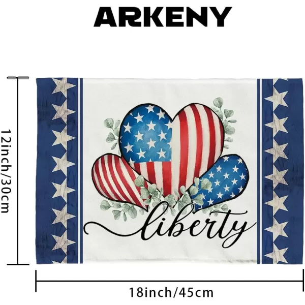 ARKENY 4th of July Decorations American Star Eucalyptus Placemats 12x18 Inches Memorial Day Patriotic Red Flag Place mats Independence Day Decor AP28518ARKENY 4th of July Decorations American Star Eucalyptus Placemats 12x18 Inches Memorial Day Patriotic Red Flag Place mats Independence Day Decor AP28518