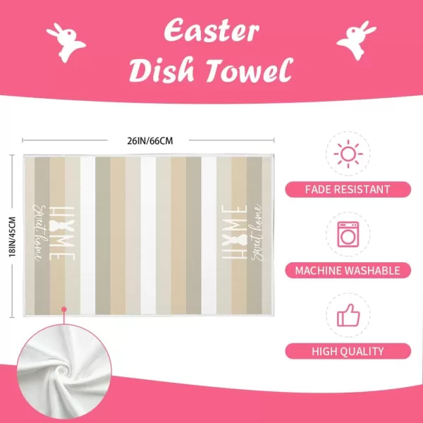 ARKENY Easter Kitchen Towels Set of 2Beige Bunny Sweet Home Dish Towels 18x26 Inch Drying DishclothFarmhouse Holiday Seasonal Spring Decorations AD266ARKENY Easter Kitchen Towels Set of 2Beige Bunny Sweet Home Dish Towels 18x26 Inch Drying DishclothFarmhouse Holiday Seasonal Spring Decorations AD266