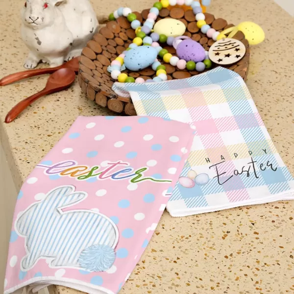 ARKENY Easter Kitchen Towels Set of 2Colorful Buffalo Plaid Bunny Eggs Dish Towels 18x26 Inch Drying DishclothFarmhouse Holiday Seasonal Spring Decorations AD246ARKENY Easter Kitchen Towels Set of 2Colorful Buffalo Plaid Bunny Eggs Dish Towels 18x26 Inch Drying DishclothFarmhouse Holiday Seasonal Spring Decorations AD246