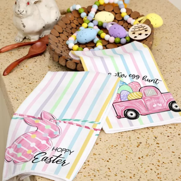 ARKENY Easter Kitchen Towels Set of 2Colorful Bunny Eggs Truck Dish Towels 18x26 Inch Drying DishclothFarmhouse Holiday Seasonal Spring Decorations AD248ARKENY Easter Kitchen Towels Set of 2Colorful Bunny Eggs Truck Dish Towels 18x26 Inch Drying DishclothFarmhouse Holiday Seasonal Spring Decorations AD248