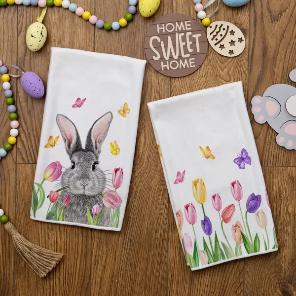 ARKENY Easter Kitchen Towels Set of 2Floral Bunny Butterfly Dish Towels 18x26 Inch Drying DishclothFarmhouse Holiday Seasonal Spring Decorations AD261ARKENY Easter Kitchen Towels Set of 2Floral Bunny Butterfly Dish Towels 18x26 Inch Drying DishclothFarmhouse Holiday Seasonal Spring Decorations AD261