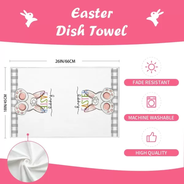 ARKENY Easter Kitchen Towels Set of 2White Bunny Hip Hop Dish Towels 18x26 Inch Drying DishclothFarmhouse Holiday Seasonal Spring Decorations AD230ARKENY Easter Kitchen Towels Set of 2White Bunny Hip Hop Dish Towels 18x26 Inch Drying DishclothFarmhouse Holiday Seasonal Spring Decorations AD230