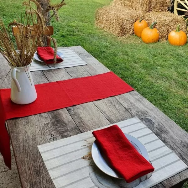 ARKENY Fall Thanksgiving Placemats 12x18 Inches Set of 4Pumpkin Sunflower Seasonal Burlap Stripe Farmhouse Indoor Kitchen Dining Table Autumn Decoration for Home Party AP12418Multicolor placemats 12X18 inch