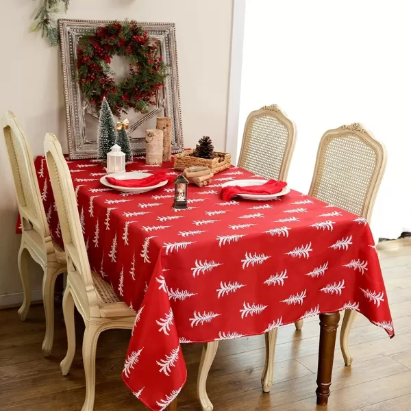 ARKENY Merry Christmas Pink Placemats 12x18 Inches Set of 4Xmas Tree Winter Seasonal Burlap Gloden Farmhouse Indoor Kitchen Dining Table Holiday Decoration for Home Party AP48018Red Tablecloth60X84