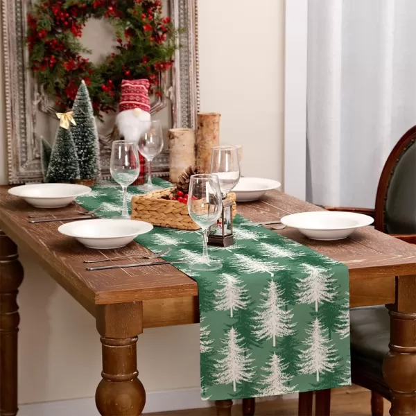 ARKENY Merry Christmas Pink Placemats 12x18 Inches Set of 4Xmas Tree Winter Seasonal Burlap Gloden Farmhouse Indoor Kitchen Dining Table Holiday Decoration for Home Party AP48018Green Table Runner  13X72