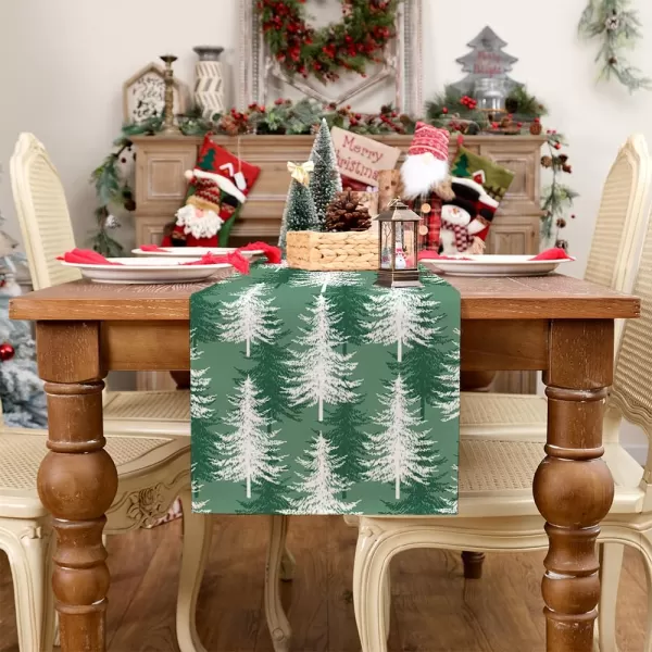 ARKENY Merry Christmas Pink Placemats 12x18 Inches Set of 4Xmas Tree Winter Seasonal Burlap Gloden Farmhouse Indoor Kitchen Dining Table Holiday Decoration for Home Party AP48018Green Table Runner  13X72