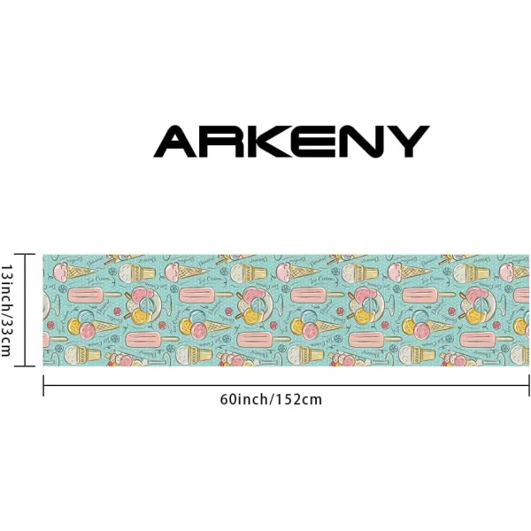 ARKENY Summer Placemats 12x18 Inches Set of 4 Ice Cream Dessert Seasonal Farmhouse Blue Burlap Indoor Kitchen Anniversary Dining Table Mats Decor for Home Party AP6094Blue