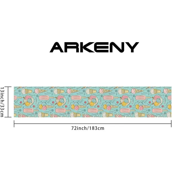 ARKENY Summer Placemats 12x18 Inches Set of 4 Ice Cream Dessert Seasonal Farmhouse Blue Burlap Indoor Kitchen Anniversary Dining Table Mats Decor for Home Party AP6094Blue