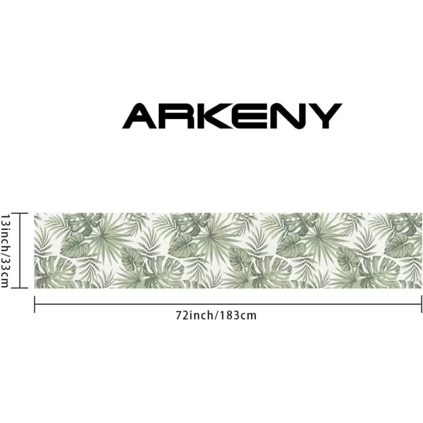 ARKENY Summer Placemats 12x18 Inches Set of 4 Palm Leaf Seasonal Farmhouse Green Burlap Indoor Kitchen Anniversary Dining Table Mats Decor for Home Party AP6004Light Green