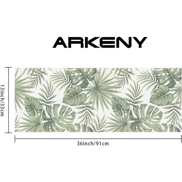 ARKENY Summer Placemats 12x18 Inches Set of 4 Palm Leaf Seasonal Farmhouse Green Burlap Indoor Kitchen Anniversary Dining Table Mats Decor for Home Party AP6004Light Green