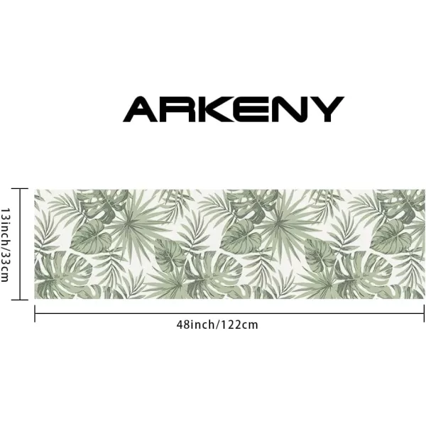 ARKENY Summer Placemats 12x18 Inches Set of 4 Palm Leaf Seasonal Farmhouse Green Burlap Indoor Kitchen Anniversary Dining Table Mats Decor for Home Party AP6004Light Green