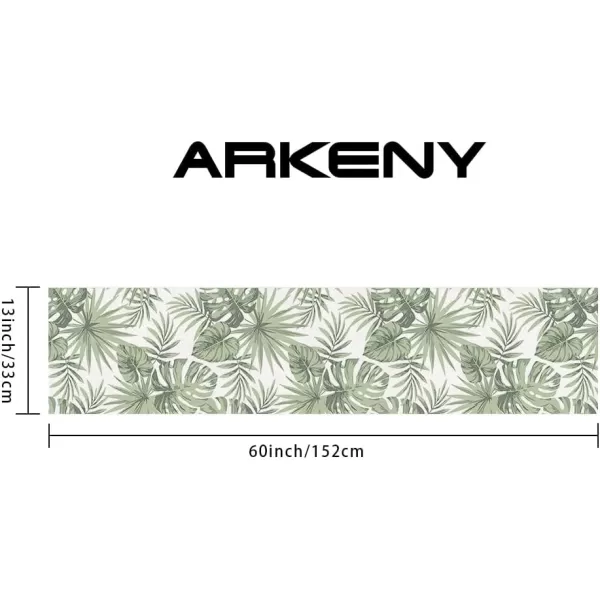 ARKENY Summer Placemats 12x18 Inches Set of 4 Palm Leaf Seasonal Farmhouse Green Burlap Indoor Kitchen Anniversary Dining Table Mats Decor for Home Party AP6004Light Green