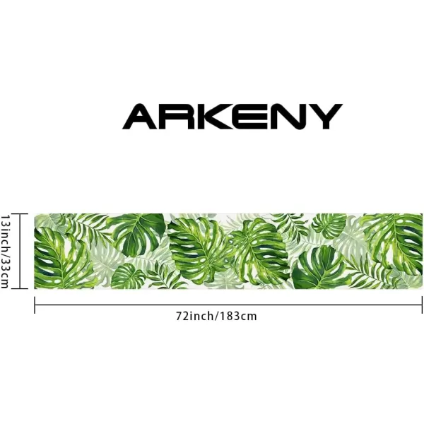 ARKENY Summer Placemats 12x18 Inches Set of 4 Palm Leaf Seasonal Farmhouse Green Burlap Indoor Kitchen Anniversary Dining Table Mats Decor for Home Party AP6004Green