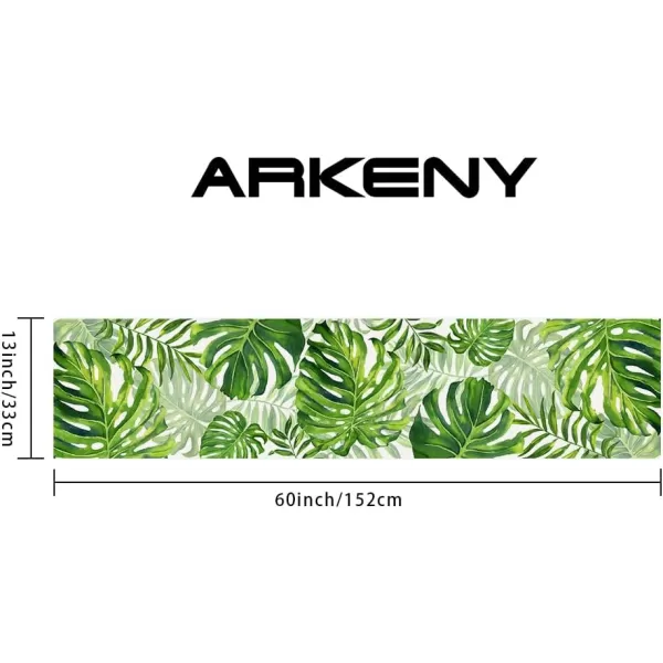 ARKENY Summer Placemats 12x18 Inches Set of 4 Palm Leaf Seasonal Farmhouse Green Burlap Indoor Kitchen Anniversary Dining Table Mats Decor for Home Party AP6004Green